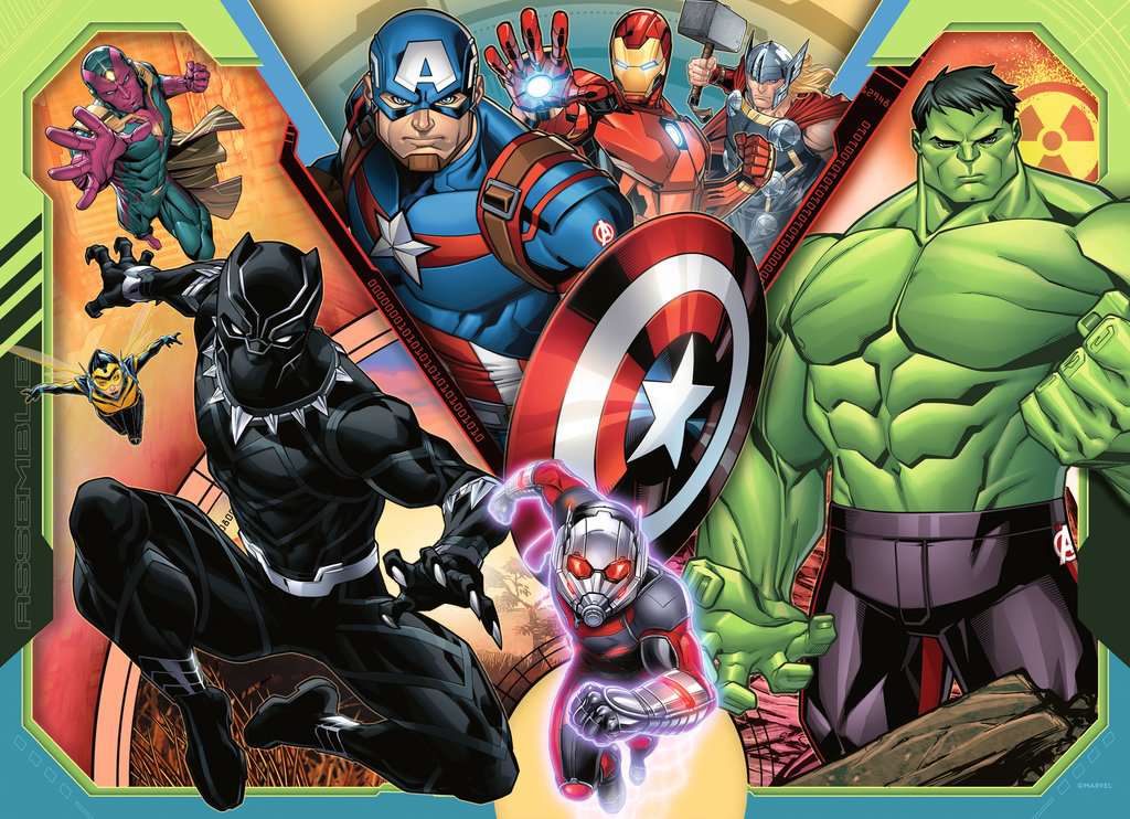 Puzzle 100 Teile 4 in a box Avengers 07.079 - Bild 5