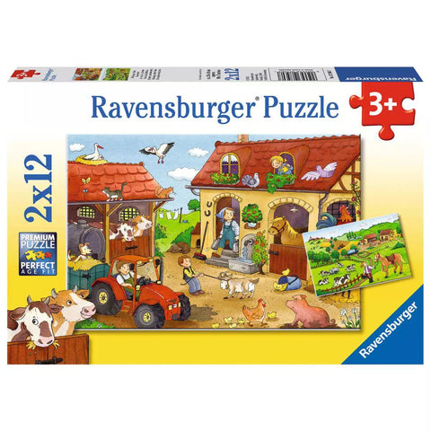 Verpackung Kinderpuzzle Fleissig auf dem Bauernhof 2x12 Teile 07560