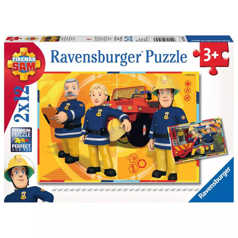 Verpackung Ravensburger Puzzle Feuerwehrmann Sam im Einsatz, 2x12 Teile
