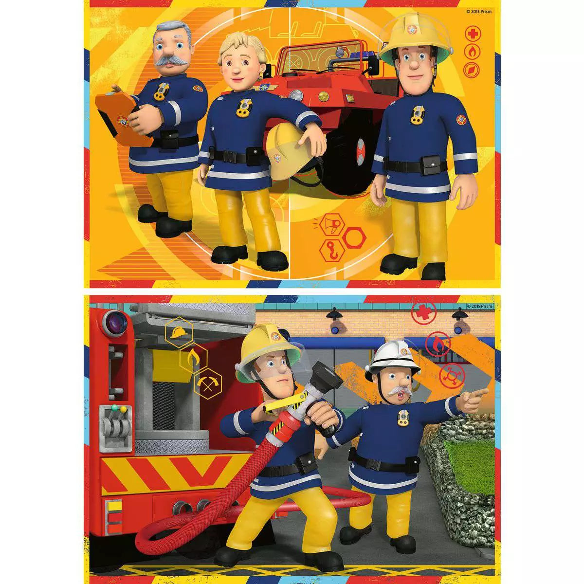 Puzzle 2x12 Teile Feuerwehrmann Sam im Einsatz 07.584 - Bild 2
