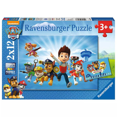 Verpackung Ravensburger Kinderpuzzle Ryder und die Paw Patrol 2x12 Teile 07586