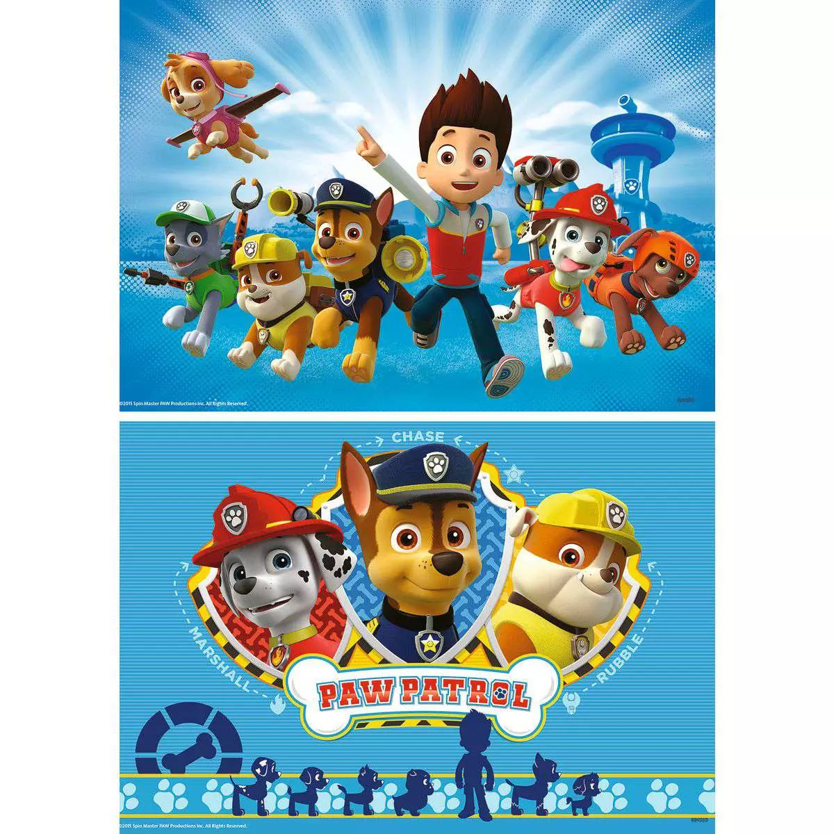 Puzzle 2x12 Teile Ryder und die Paw Patrol 07.586 - Bild 2