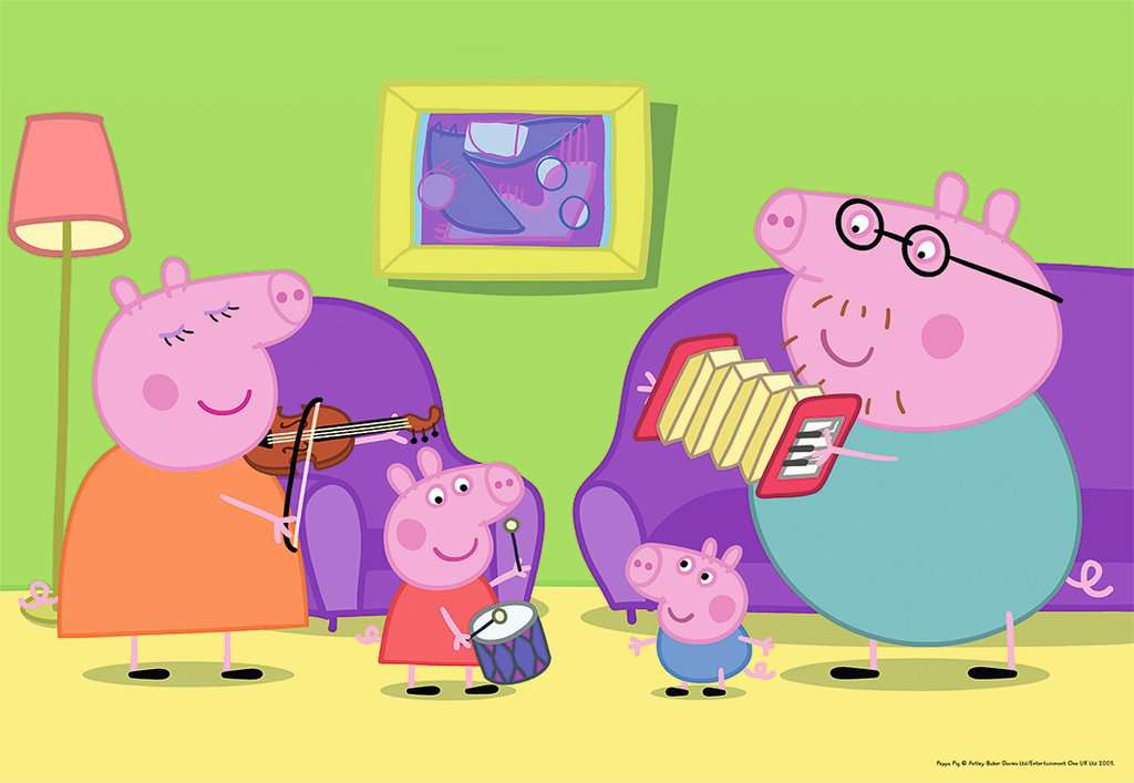 Ravensburger Puzzle 2x12 Teile Zuhause bei Peppa 07.596 - Bild 2