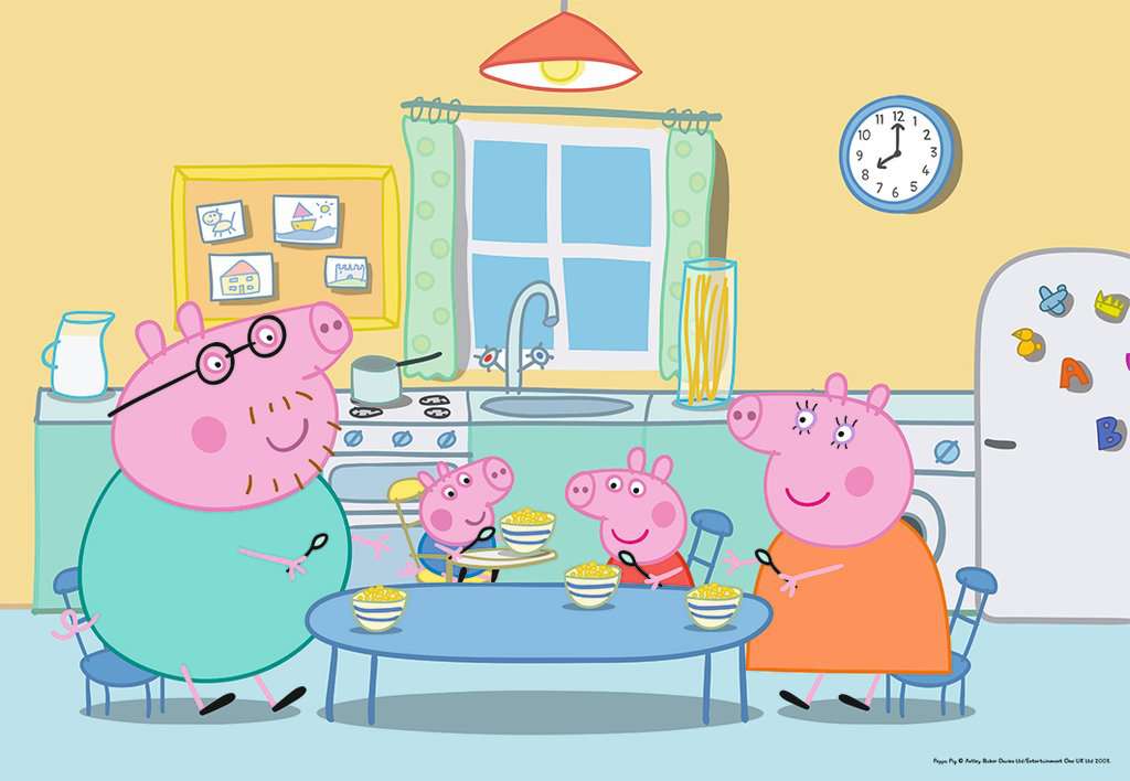 Ravensburger Puzzle 2x12 Teile Zuhause bei Peppa 07.596 - Bild 3