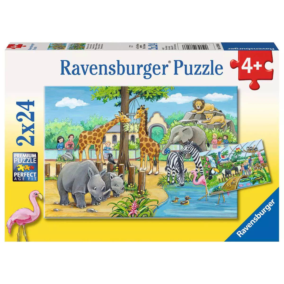 Puzzle 2x24 Teile Willkommen im Zoo 07.806 - Bild 1