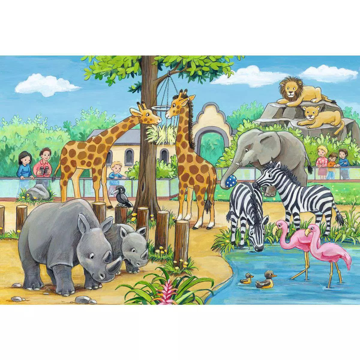 Puzzle 2x24 Teile Willkommen im Zoo 07.806 - Bild 2