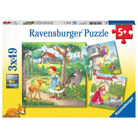 Verpackung Ravensburger Kinderpuzzle Rapunzel, Rotkäppchen und der Froschkönig 08051