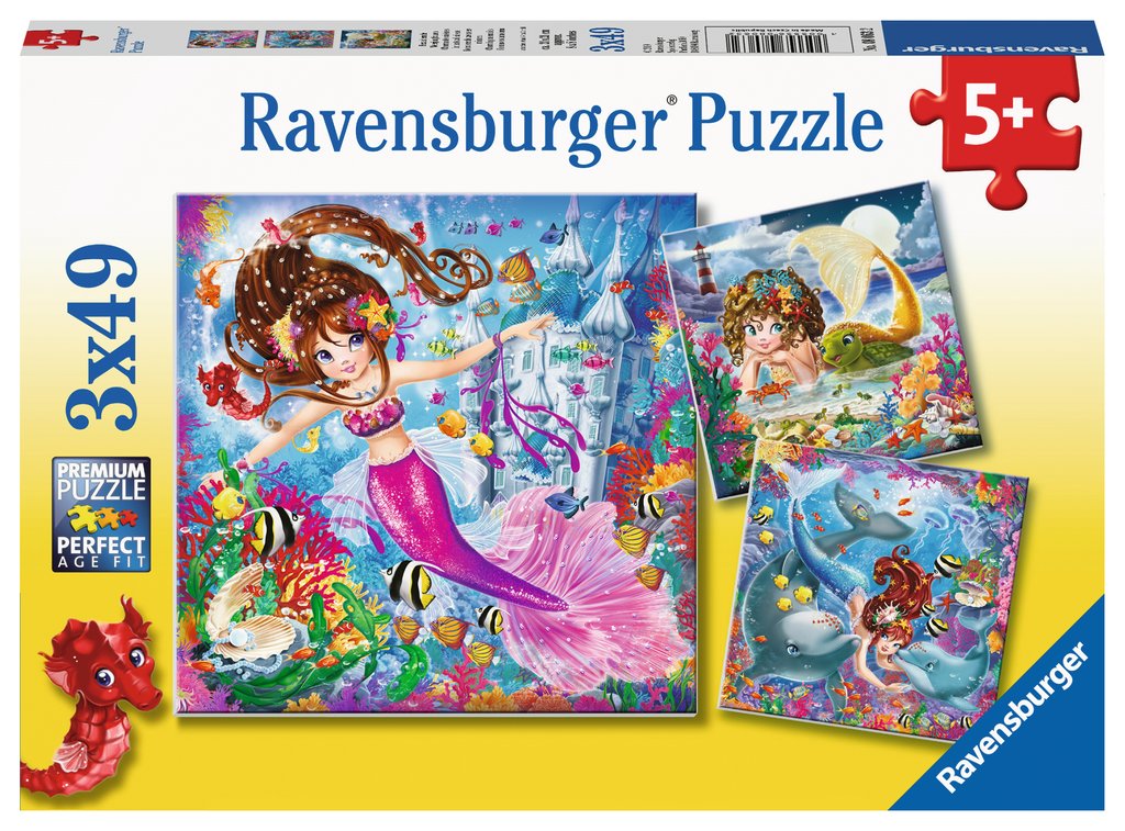 Ravensburger Puzzle 3x49 : Bezaubernde Meerjungfrauen 08.063 - Bild 1
