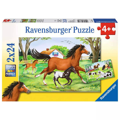 Verpackung Ravensburger Puzzle Welt der Pferde, 2 x 24 Teile, 08.882
