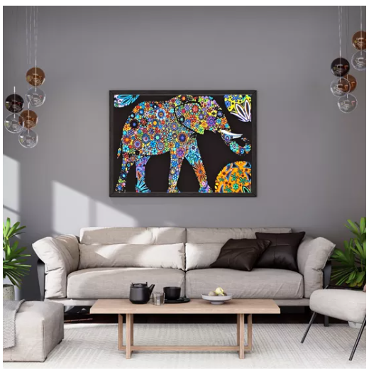 TataRuga Samtbild zum Ausmalen A3 Elefant - Bild 3