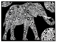 TataRuga Samtbild zum Ausmalen A3 Elefant