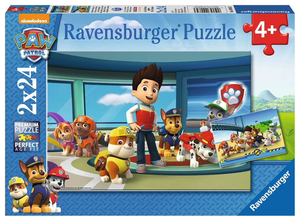 Ravensburger Puzzle 2x24 Teile: Paw Patrol Hilfsbereite Spürnasen 09.085 - Bild 1
