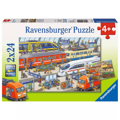 Verpackung Kinderpuzzle Trubel am Bahnhof 2x24 von Ravensburger