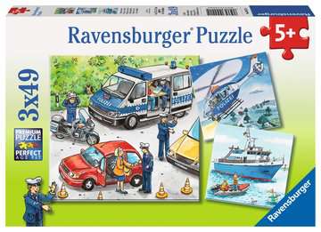 Puzzle Polizeieinsatz 09.221 Teile 3x49 - Bild 1