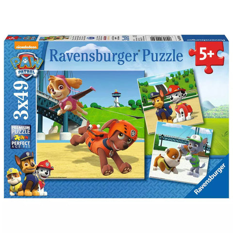 Verpackung Kinderpuzzle Paw Patrol Team auf 4 Pfoten 3x49 von Ravensburger