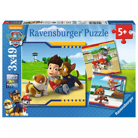 Verpackung Puzzle Paw Patrol Helden mit Fell, 3x49 Teile, Ravensburger