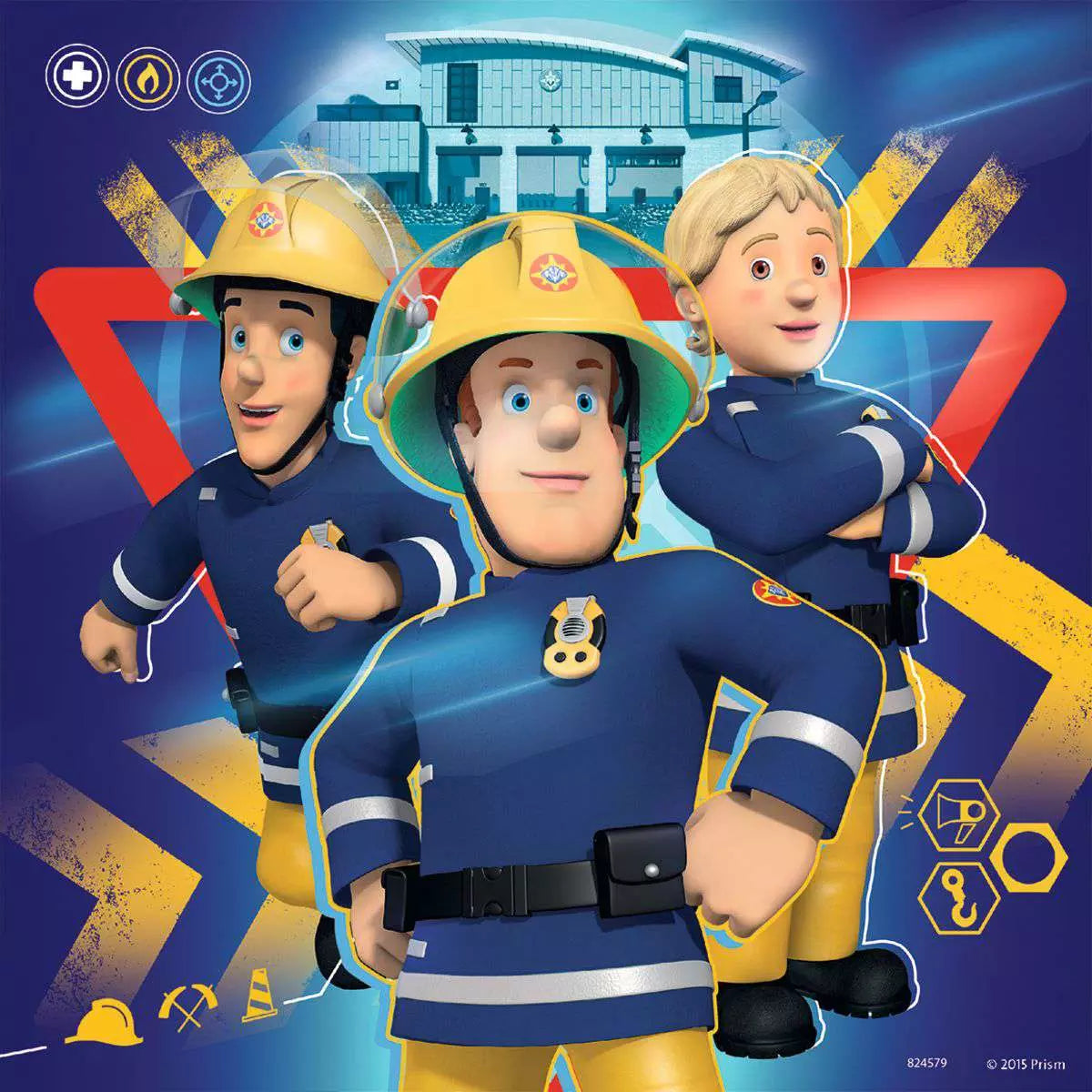 Puzzle 3x49 Teile Feuerwehrmann Sam Bei Gefahr Sam rufen 09.386 - Bild 4