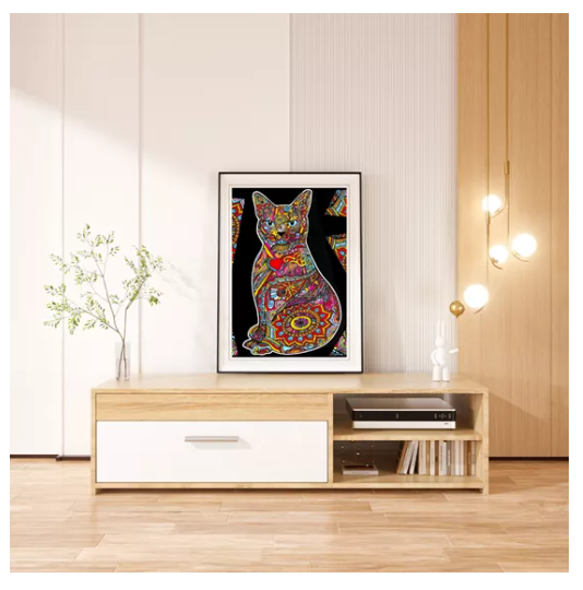 TataRuga Samtbild zum Ausmalen A3 Katze - Bild 3