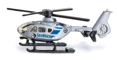 Siku Polizeihubschrauber 0807 in Silber-Blau, Seitenansicht