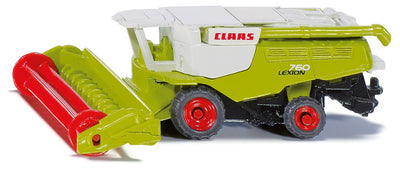 Siku Claas Mähdrescher 1476 in Saatengrün, Seitenansicht mit Schneidwerk