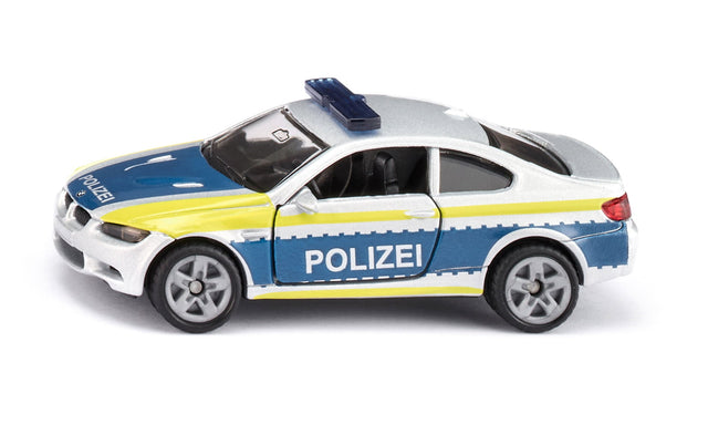 Siku BMW M3 Coupé Polizei 1532 in Silber-Blau mit Blaulicht