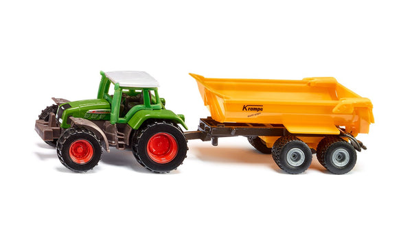 Siku Fendt mit Krampe Muldenkipper 1605, Seitenansicht des Gespanns