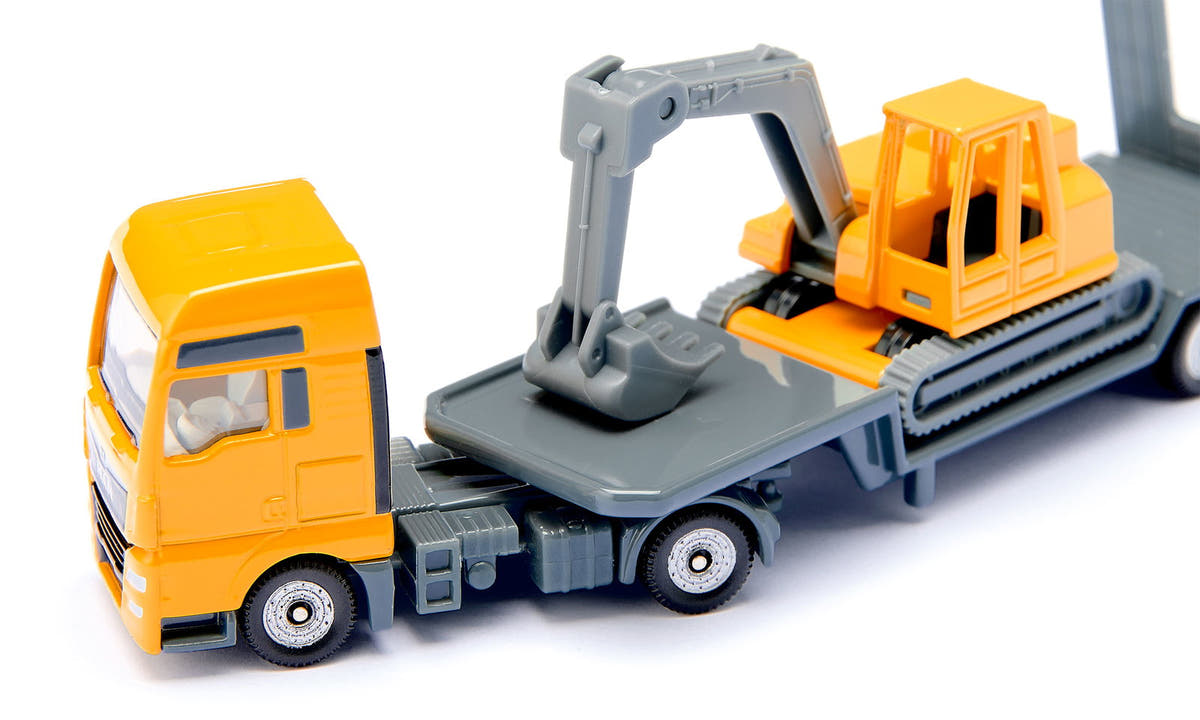 Siku MAN Tieflader mit Bagger 01.611 - Bild 2