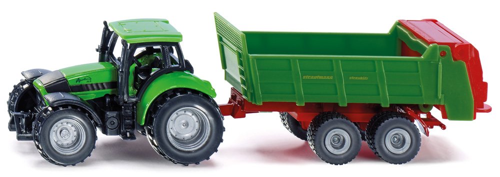 Siku Deutz-Fahr mit Strautmann Universalstreuer 01.673 - Bild 1