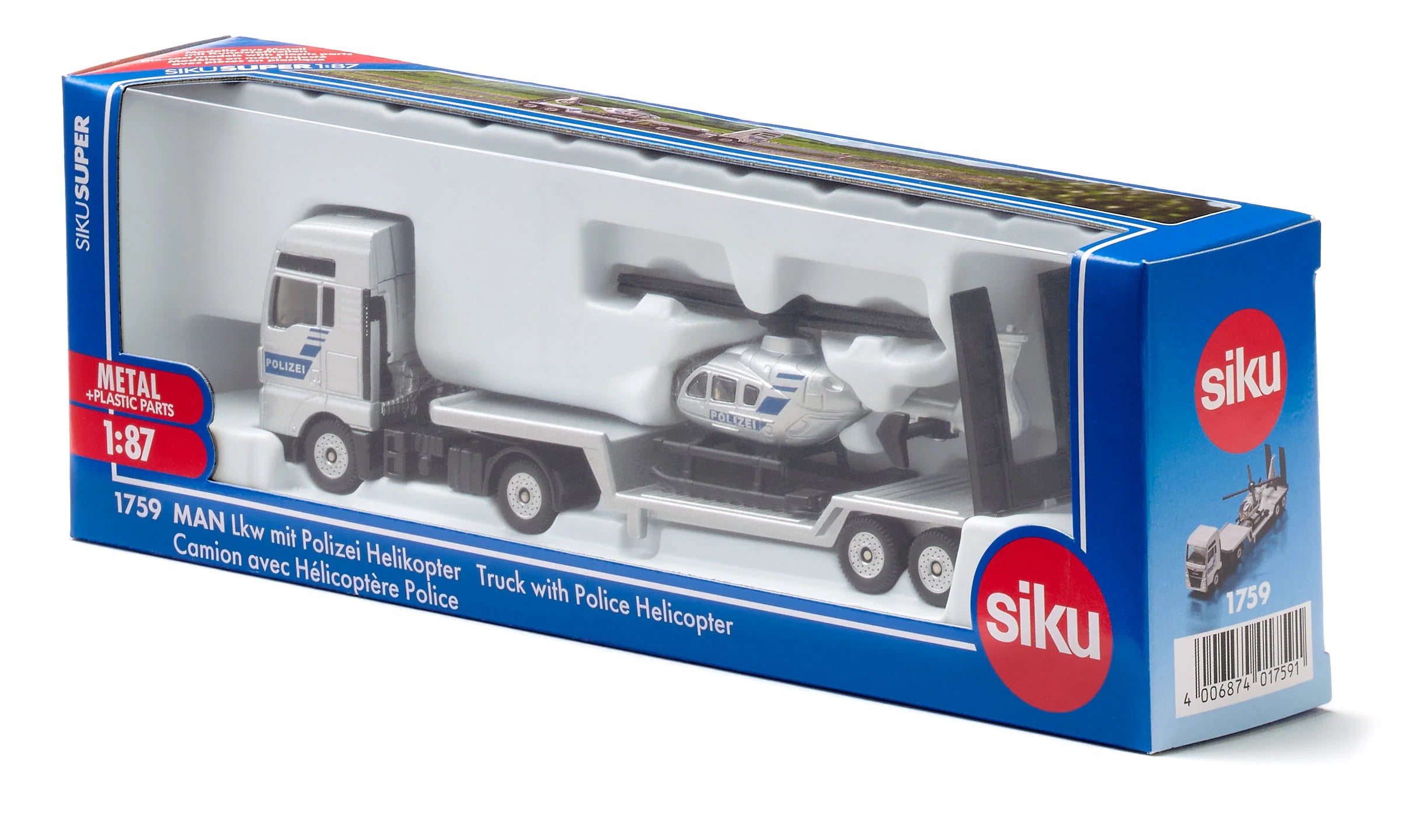 Siku MAN Lkw mit Polizei Helikopter 01.759 - Bild 6