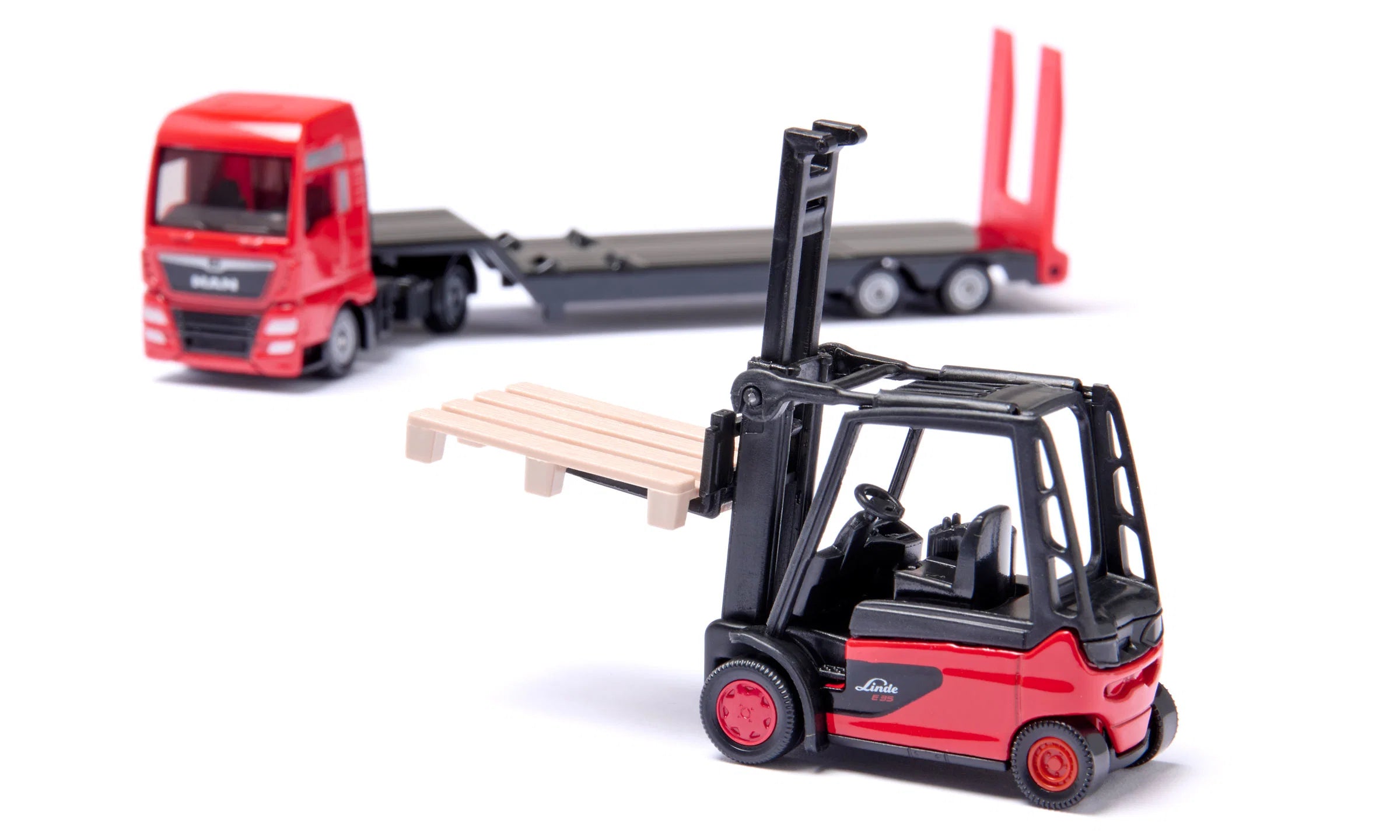 Siku MAN Lkw mit Linde Gabelstapler 01.763 - Bild 3