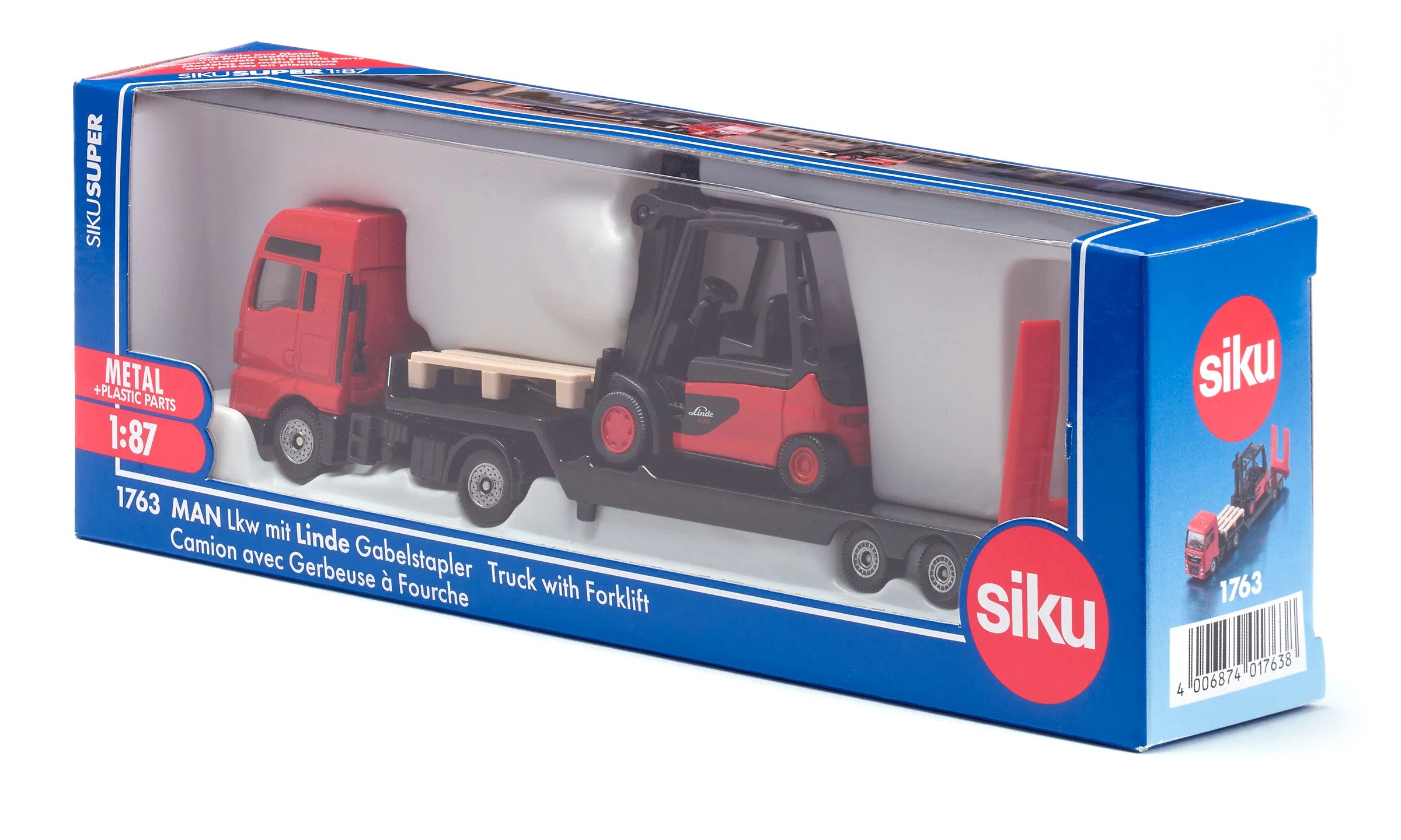Siku MAN Lkw mit Linde Gabelstapler 01.763 - Bild 6