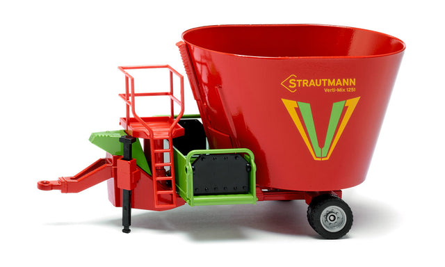 Siku Farmer Strautmann Futtermischwagen 2450 in Rot, Seitenansicht
