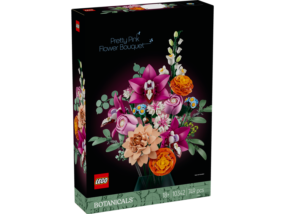 LEGO Icons Schöner Rosafarbener Blumenstrauss 10342