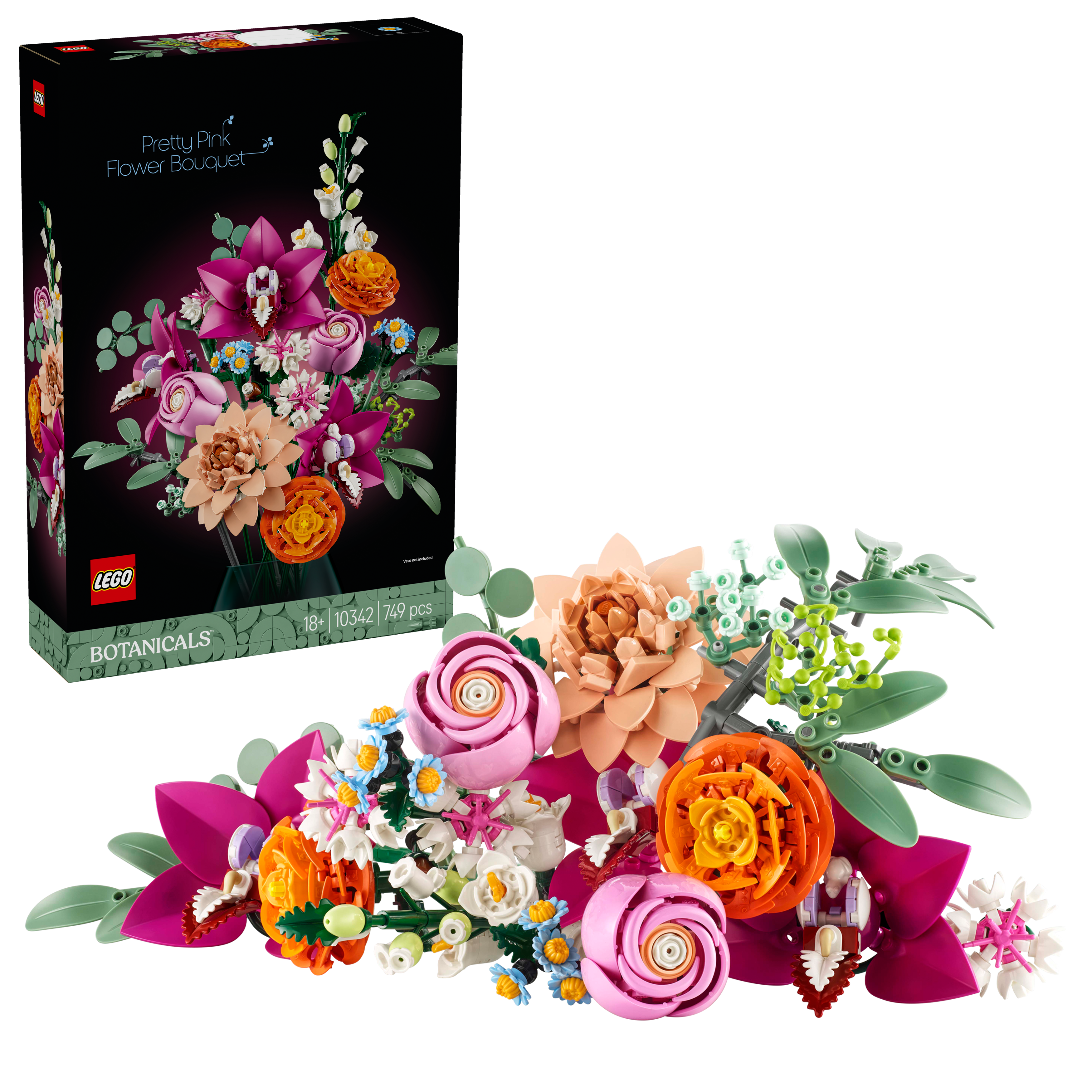 LEGO Icons Schöner Rosafarbener Blumenstrauss 10342 - Bild 7