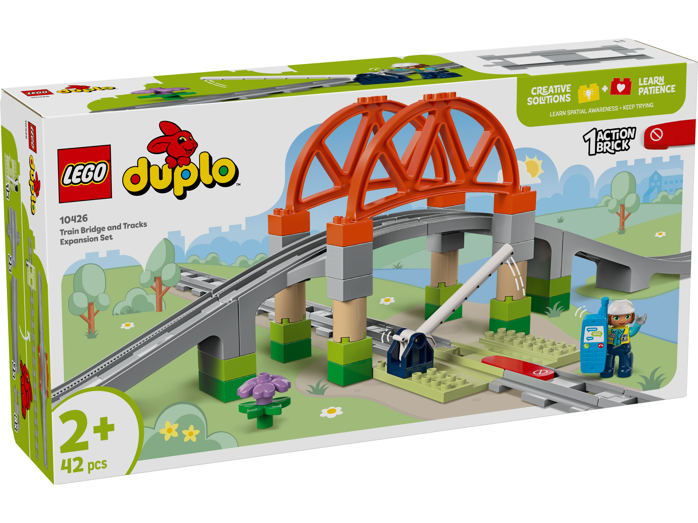 LEGO DUPLO Eisenbahnbrücke und Schienen Erweiterung 10426 - Bild 1