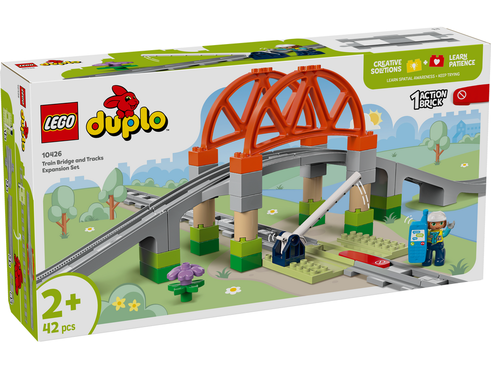LEGO DUPLO Eisenbahnbrücke und Schienen Erweiterung 10426