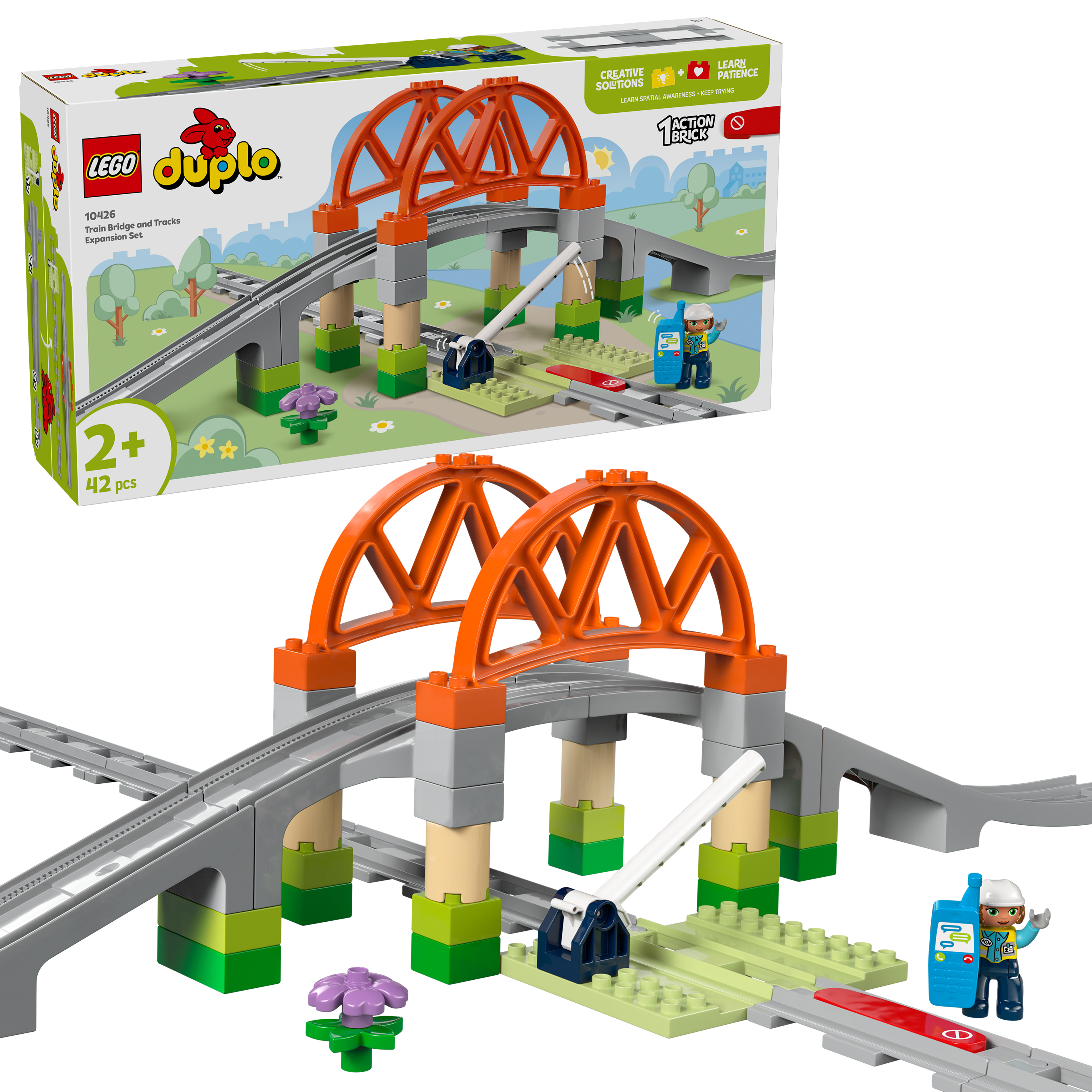 LEGO DUPLO Eisenbahnbrücke und Schienen Erweiterung 10426 - Bild 3