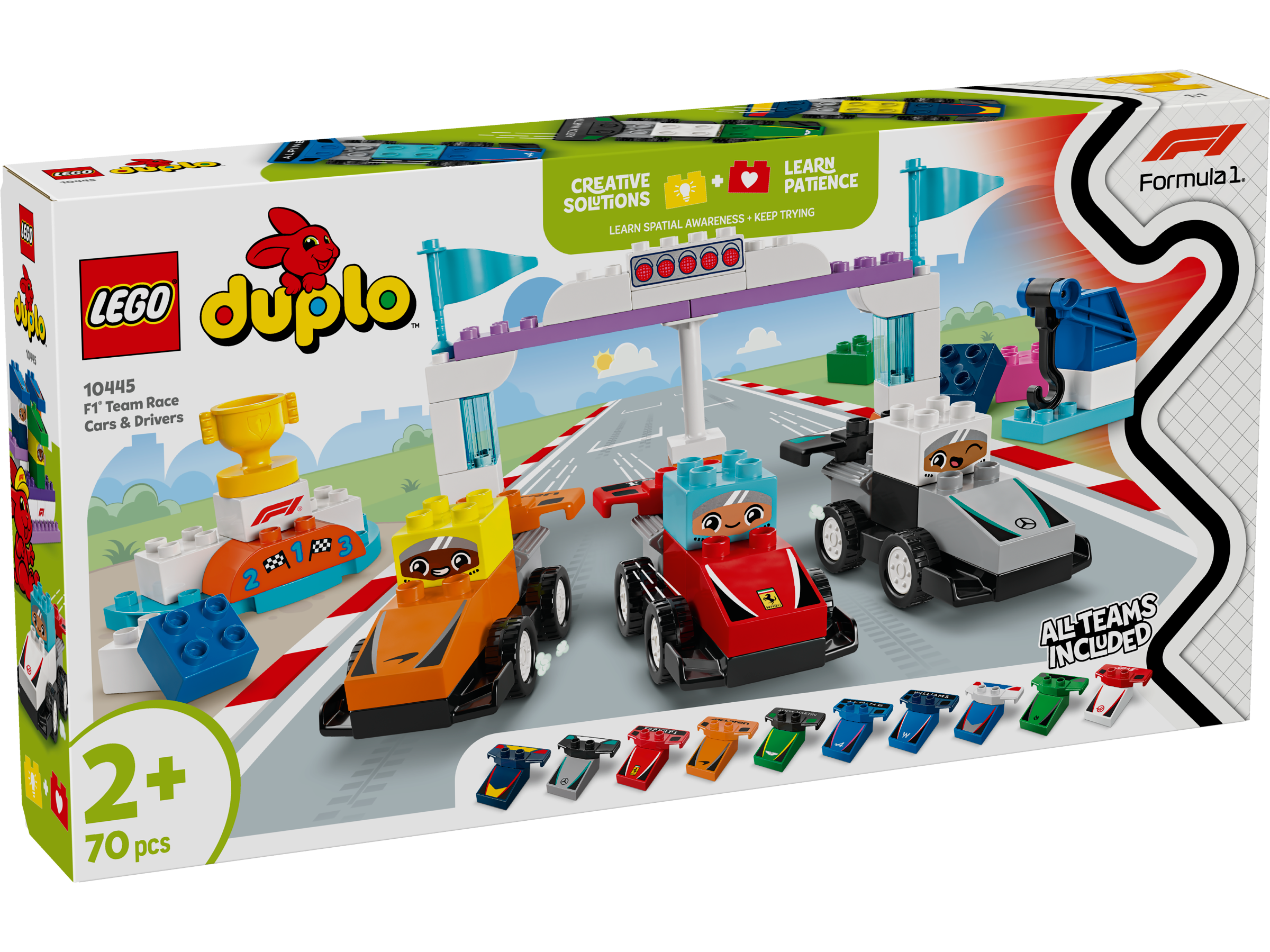 LEGO DUPLO F1® Team Rennautos mit Rennfahrern 10445 - Bild 1