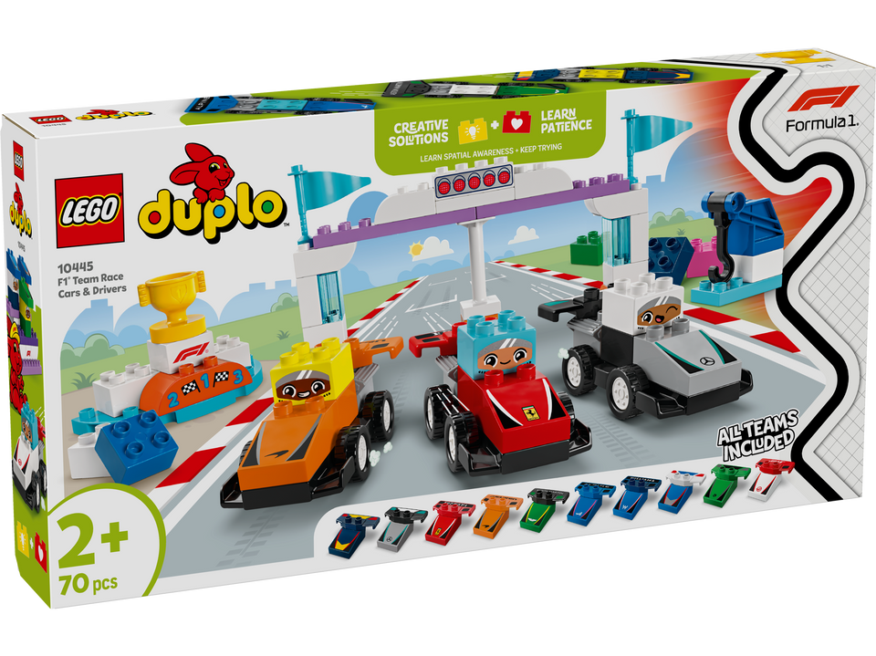 LEGO DUPLO F1® Team Rennautos mit Rennfahrern 10445