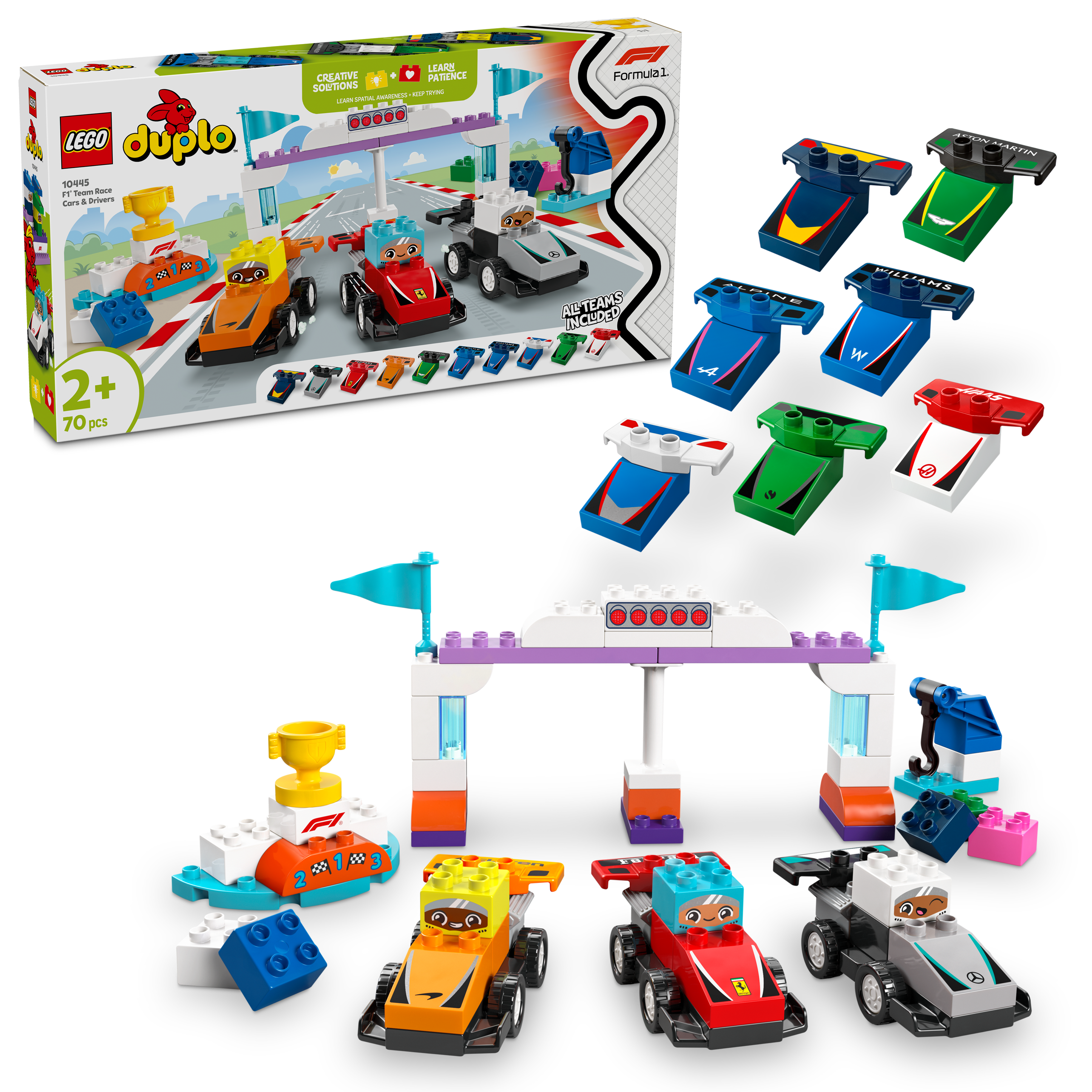 LEGO DUPLO F1® Team Rennautos mit Rennfahrern 10445 - Bild 8