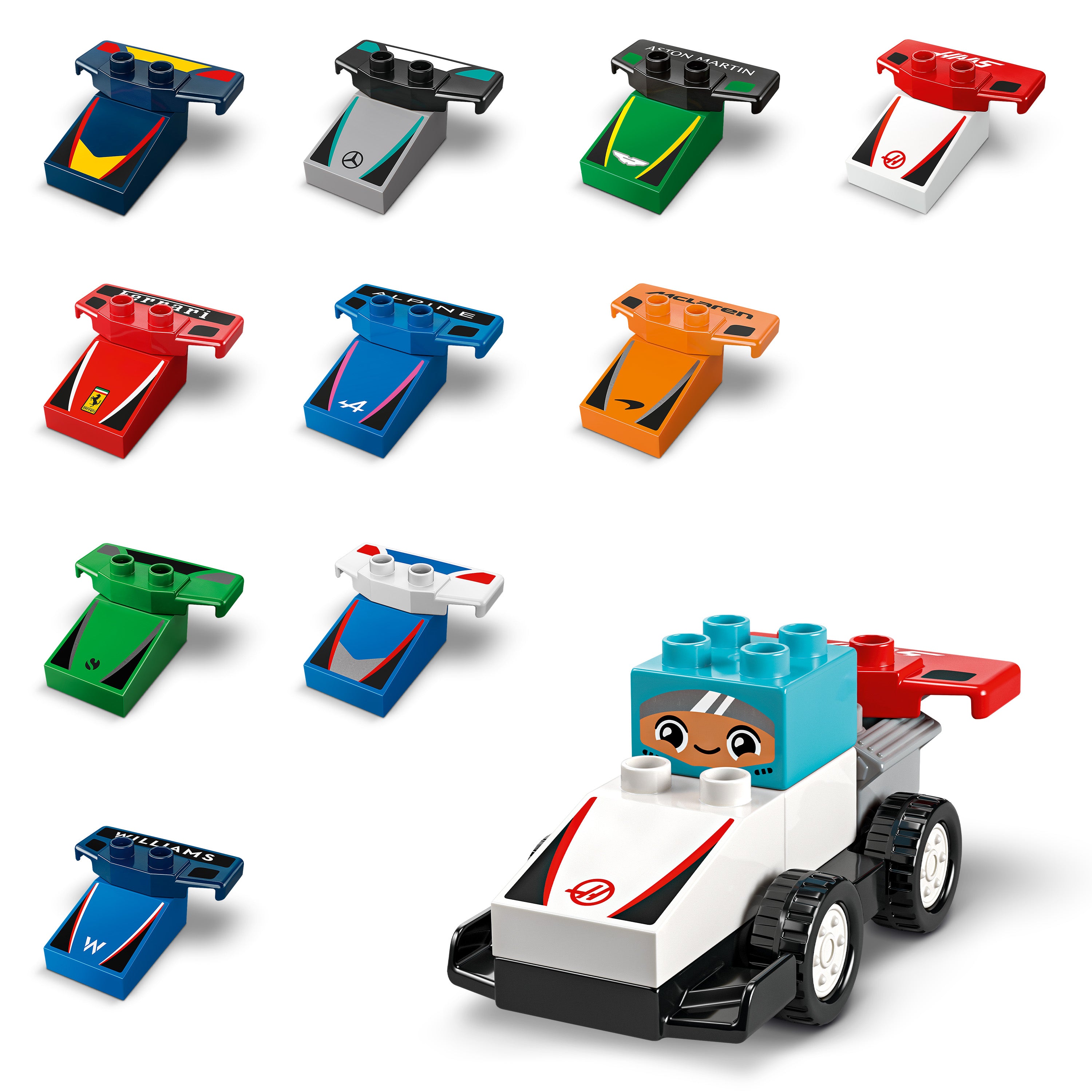 LEGO DUPLO F1® Team Rennautos mit Rennfahrern 10445 - Bild 5