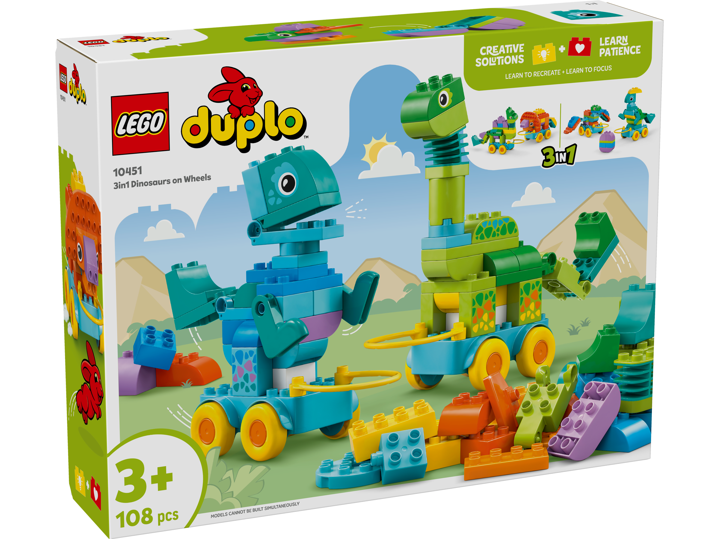 LEGO DUPLO  Dinos auf Rädern 3-in-1-Set 10451 - Bild 1