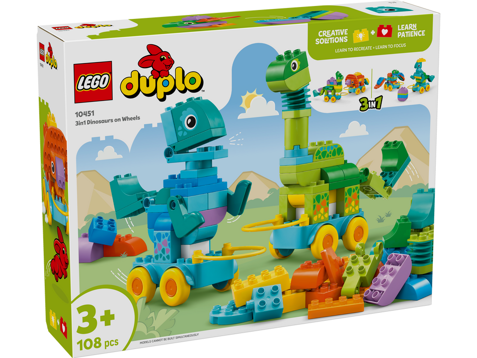 LEGO DUPLO  Dinos auf Rädern 3-in-1-Set 10451