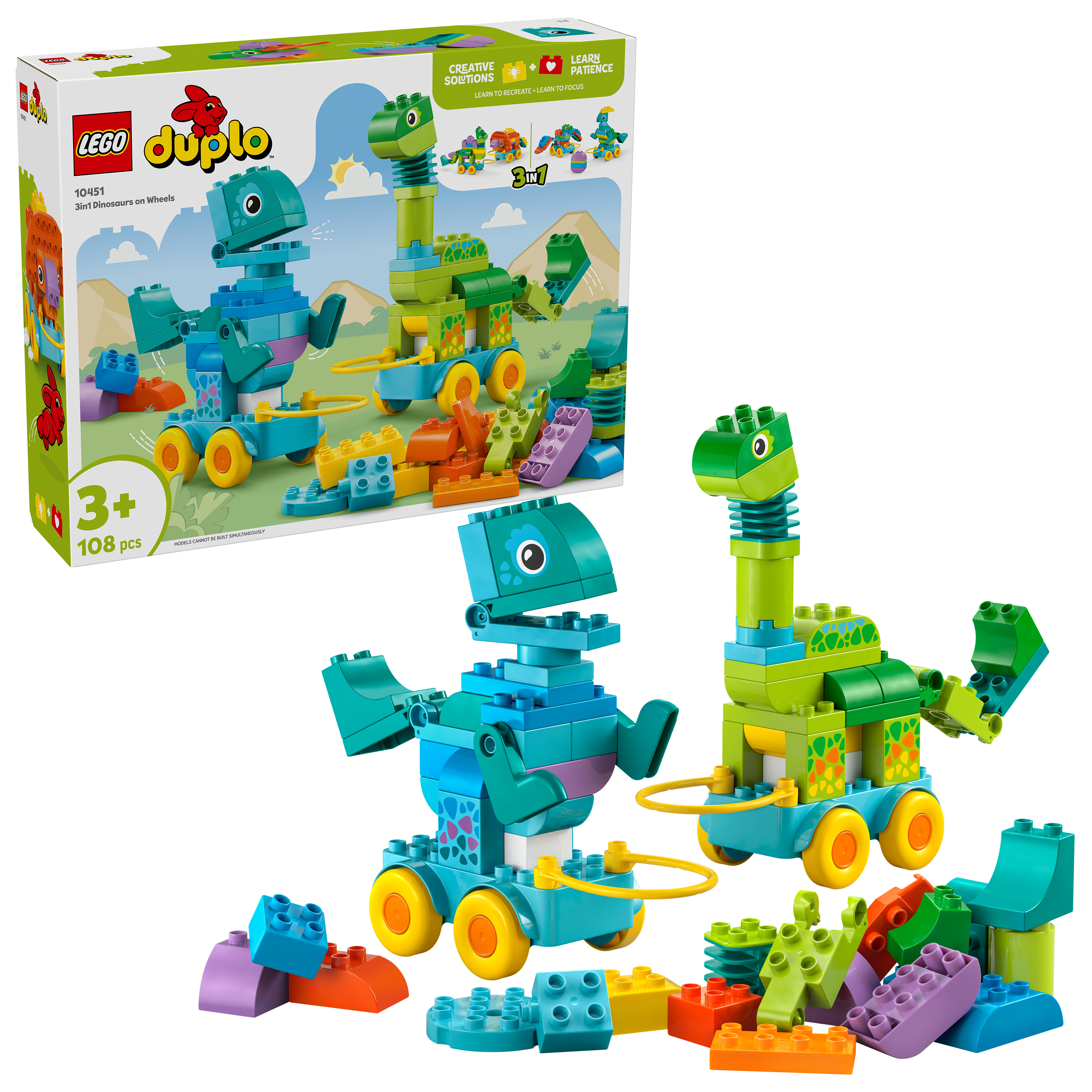 LEGO DUPLO  Dinos auf Rädern 3-in-1-Set 10451 - Bild 7