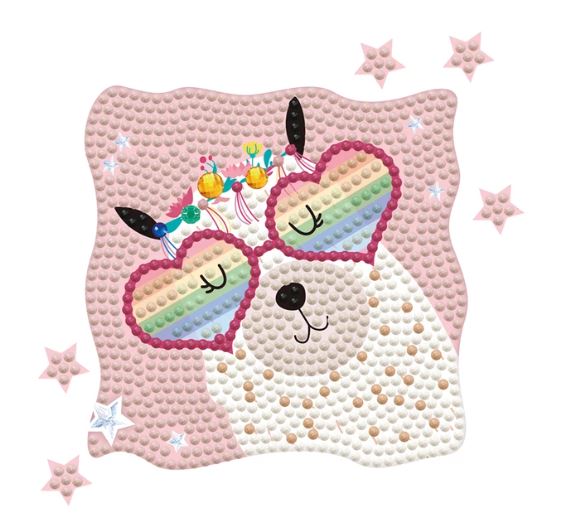 Diamond Painting Lama Regenbogen - Bild 2