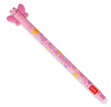 Legami Erasable Gel Pen Butterfly pink