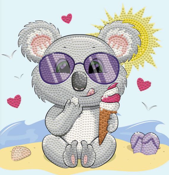 Diamond Painting Koala Eiscreme - Bild 2