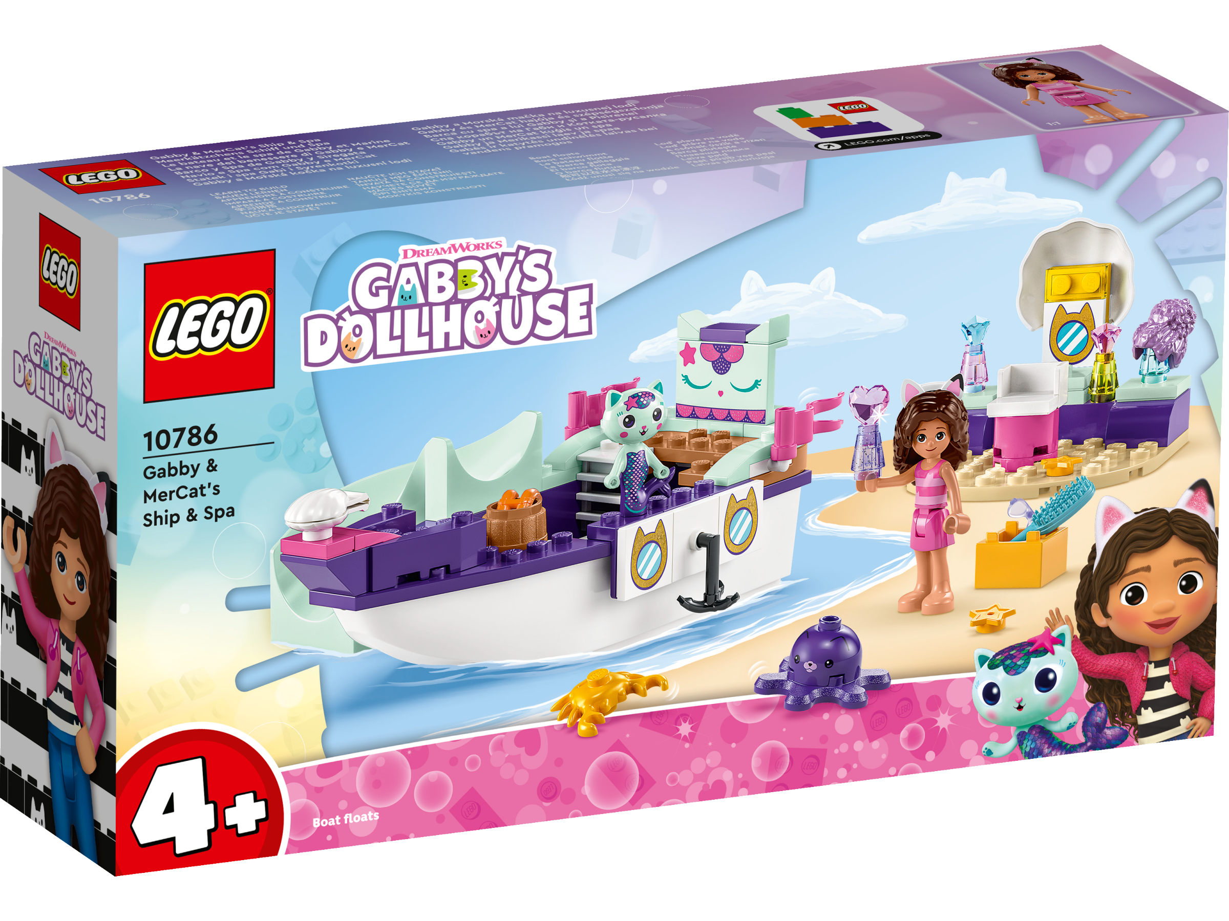 LEGO Gabby's Dollhouse Meerkätzchens Schiff und Spa 10786 - Bild 1