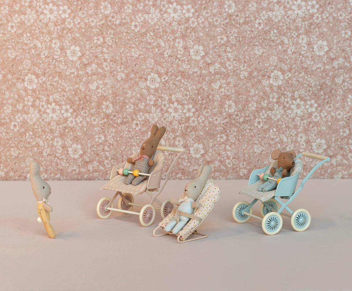 Maileg Kinderwagen für Baby-Mäuse – Blau - Bild 2