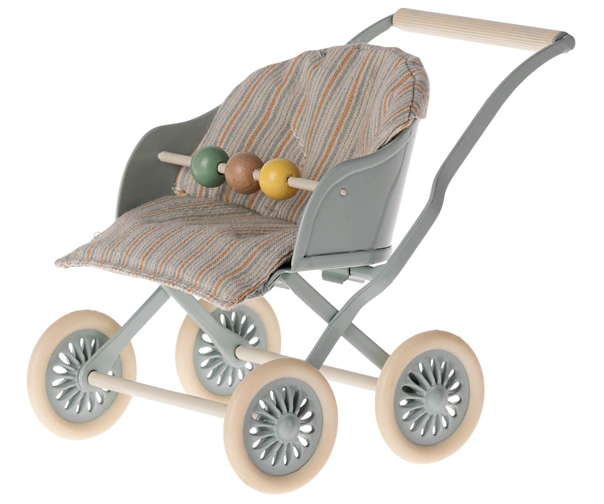 Maileg Kinderwagen für Baby-Mäuse – Blau - Bild 3